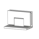 Forge Frameless Shower Hinge Heavy Duty Adjustable Glass to Wall L-Shape 90 Degrees - Antique Brass