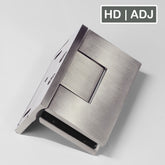 Forge Frameless Shower Hinge Heavy Duty Adjustable Glass to Wall L-Shape 90 Degrees - Brushed Nickel