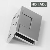 Forge Frameless Shower Hinge Heavy Duty Adjustable Glass to Wall L-Shape 90 Degrees - Chrome