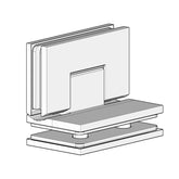 Forge Frameless Shower Hinge Heavy Duty Adjustable Glass to Glass 90 Degrees - Brushed Rose Gold