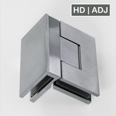 Forge Frameless Shower Hinge Heavy Duty Adjustable Glass to Glass 90 Degrees - Satin Chrome