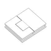 Forge Frameless Shower Hinge Heavy Duty Adjustable Glass to Glass 180 Degrees - Antique Brass