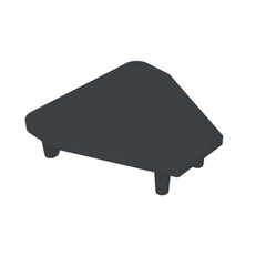 Flat top plate - 135 Degrees post - semi frameless pool fencing