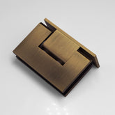 FORGE Shower Hinge Glass to Wall L-Shape 90 Degrees - Antique Brass
