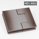 Forge Frameless Shower Hinge Heavy Duty Adjustable Glass to Glass 180 Degrees - NERO Brushed Bronze