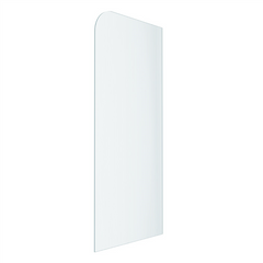 Fluted Glass Shower Screen Fixed Panels - Walk-in shower panel with radius corner, Ultra-clear narrow reed glass - Image 3