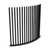 PIK CURVE Panel V2 - 1000Wx1280H - Black Blade Picket ,Curved Pool Fence Panel