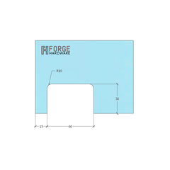 FORGE PIVOT SHOWER HINGE 8mm and 10mm glass - Brushed Nickel