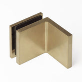 Forge Frameless Shower Screen Bracket Glass to Wall 90 Degrees Adjustable - Brushed Brass