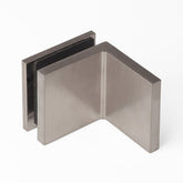 Forge Frameless Shower Screen Bracket Glass to Wall 90 Degrees Adjustable - Brushed Nickel