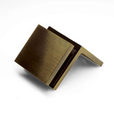 Forge Frameless Shower Screen Bracket Square Glass to Wall 90 Degrees - Antique Brass