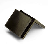 Forge Frameless Shower Screen Bracket Square Glass to Wall 90 Degrees - Dark Antique Brass