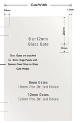 STANDARD GLASS POOL GATE LATCHES - Inline