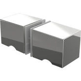 Zurich square recessed knob - Chrome