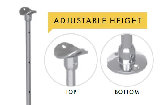 12mm Diameter slimline wire spreader post for Wire balustrade - Image 1