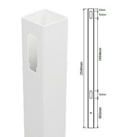 127MM X 127MM 1 way PVC fence post - Full privacy, - Image 1