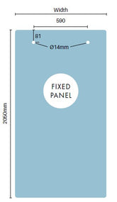 STAL MODULAR GLASS PANELS - FIXED PANELS, Frameless sliding shower screen fixed panel