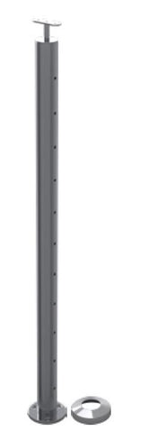 END POST 50.8mm drilled & tapped M6 base plated post for wire balustrade