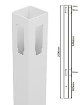127mm X 127mm 90 Degrees PVC fence post - Full privacy, - Image 1