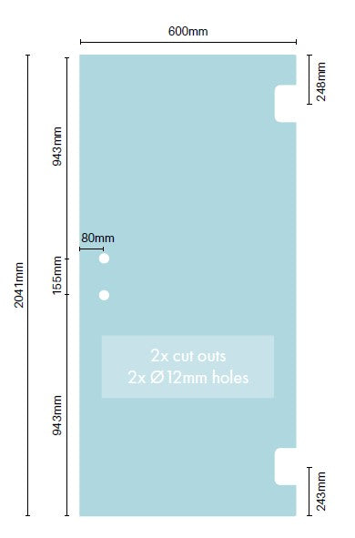 10mm Frameless glass shower door, Suitable for Puirty D handle - Image 1