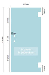 10mm Frameless glass shower door, Suitable for Puirty D handle