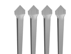 Zeus aluminium pickets - 4 pack 2100MM LONG - MILL FINISH
