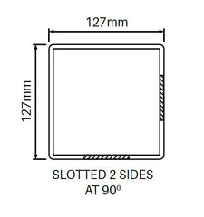 127MM X 127MM 90 Degrees post - 3 Rail Hampton Fencing Post, - Image 2