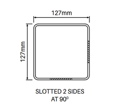 127MM X 127MM 90 Degrees PVC fence post - Slat top 2500MM LONG, - Image 2