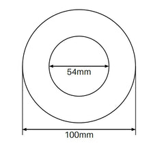 MOD50 dress ring 100mm Diameter outer Stainless Steel 316 Polished