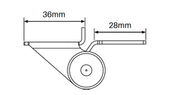 Master Range Face mount hinge set - Pair of 2 SS316, Self closing Pool gate hinge