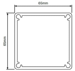 Black 65x65mm Aluminium Post - 2400mm with top cap, 3mm wall thickness, heavy duty - Image 2