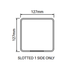 127MM X 127MM 1 way PVC fence post - Slat top 2500MM LONG, - Image 2