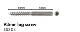 Lag screw, M12 Thread with 12mm Coach Screw, Hex Drive, SS304