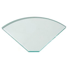 10mm Toughened Glass Corner Shelf RADIUS SHELVES - Image 1