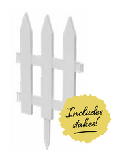 White PVC Garden/Lawn Edging 3000MM W x 400MM H White 10 PACK - Image 4