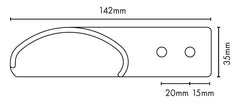 Aluminium Offset Handrail Bracket - 2 Pack - 1 x Left & 1 x Right