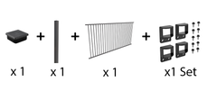 Aluminium Pool Fence Package Deal - Includes 1 x 2.45m Aluminium Pool Fence Panel, 1 x 1.8m Post & 1 x Fittings Set! - Image 3