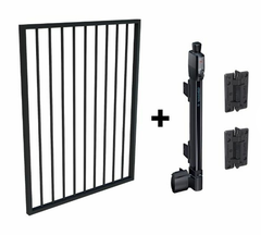 Pool Safe Gate Kit - Aluminium Pool Gate Package - with flanged 1300mm latch post to bolt down option. - Image 1