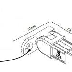 Summit Nanorail 25x21mm wall plate vertical adjustable - Right - Polished
