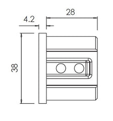 SUMMIT CHS38mm DIA END CAP 316 STAINLESS STEEL