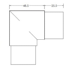 EURO OFFSET 38MM DIAMETER90 Degrees JOINER