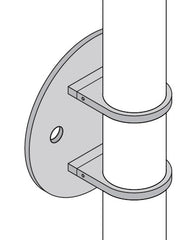 MOD 50 - ROUND WALL BRACKET 316 STAINLESS STEEL
