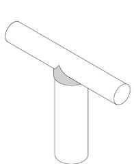 MOD 50 - ROUND 316 STAINLESS STEEL FLUSH RAIL SUPPORT