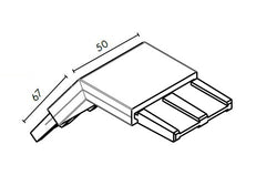 SOLO and 50X10 RANGE STAINLESS STEEL 316 STAIR JOINER (SUITS 37 Degrees ANGLE)