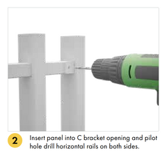 BARR 'C' Bracket Kit - 4 Pack - White / Black - Image 4