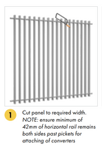 BARR Gate Converter - 1800mm High - White / Black