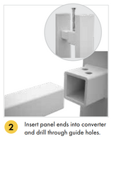 BARR Gate Converter - 1800mm High - White / Black