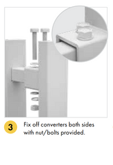 BARR Gate Converter - 1800mm High - White / Black