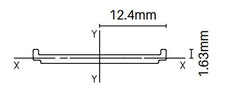 9MM SPACING Aluminium slat gap insert 2100MM LONG