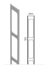 9MM SPACING Aluminium slat gap insert 2100MM LONG